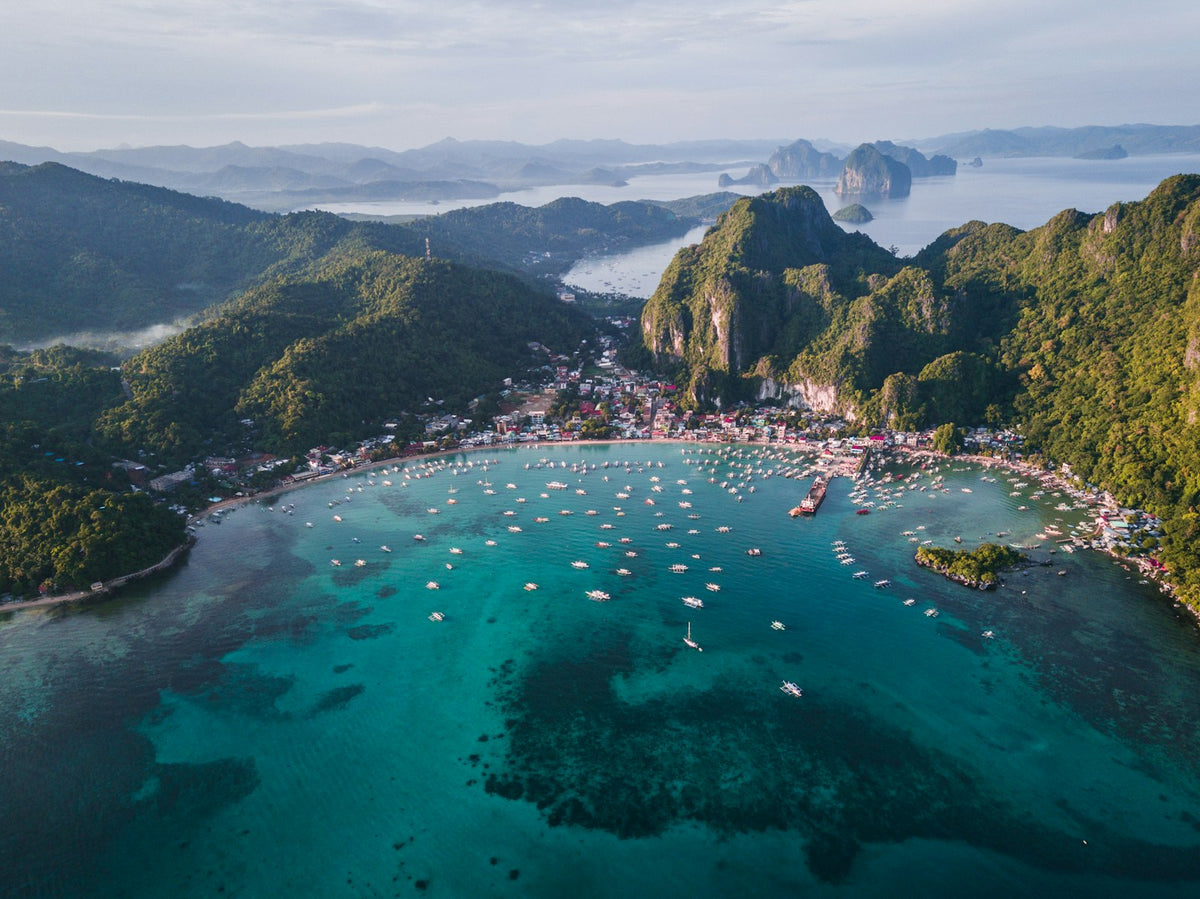 Vue aérienne d'El Nido aux Philippines